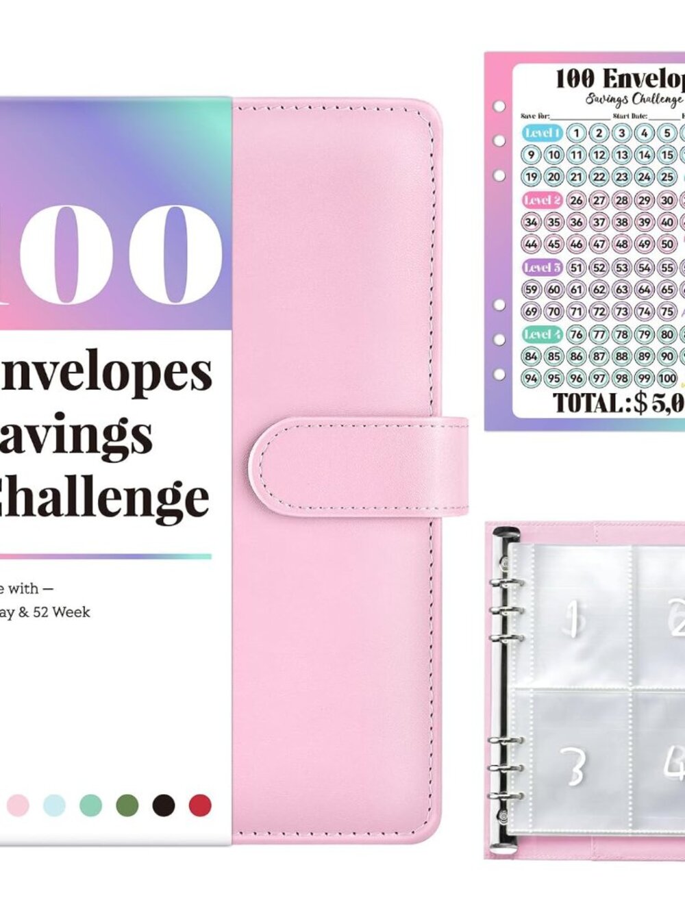100 Envelopes Money Saving Challenge, Savings Challenges Book